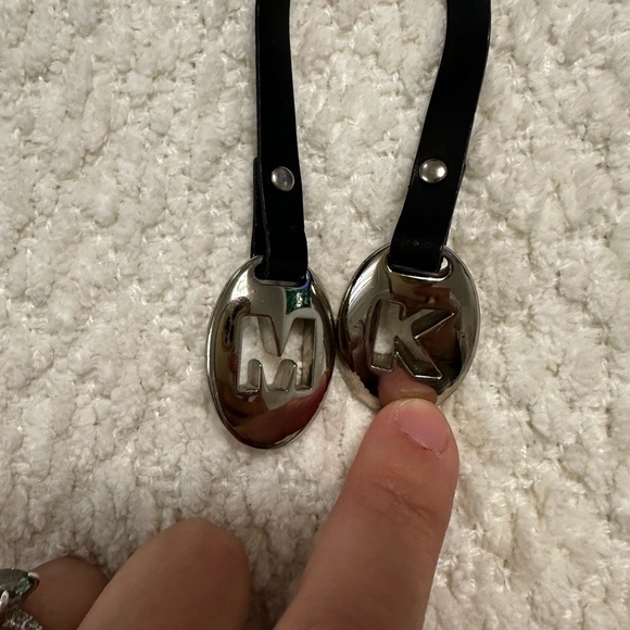 Michael Kors Braided Leather Black With MK Charms Women’s Belt Size L main image 10